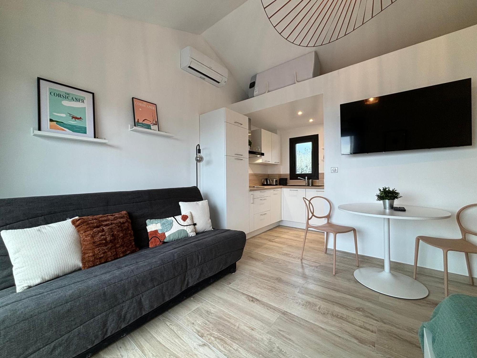 Studio Vue Mer A Porticcio Piscine Et Parking Exterior photo