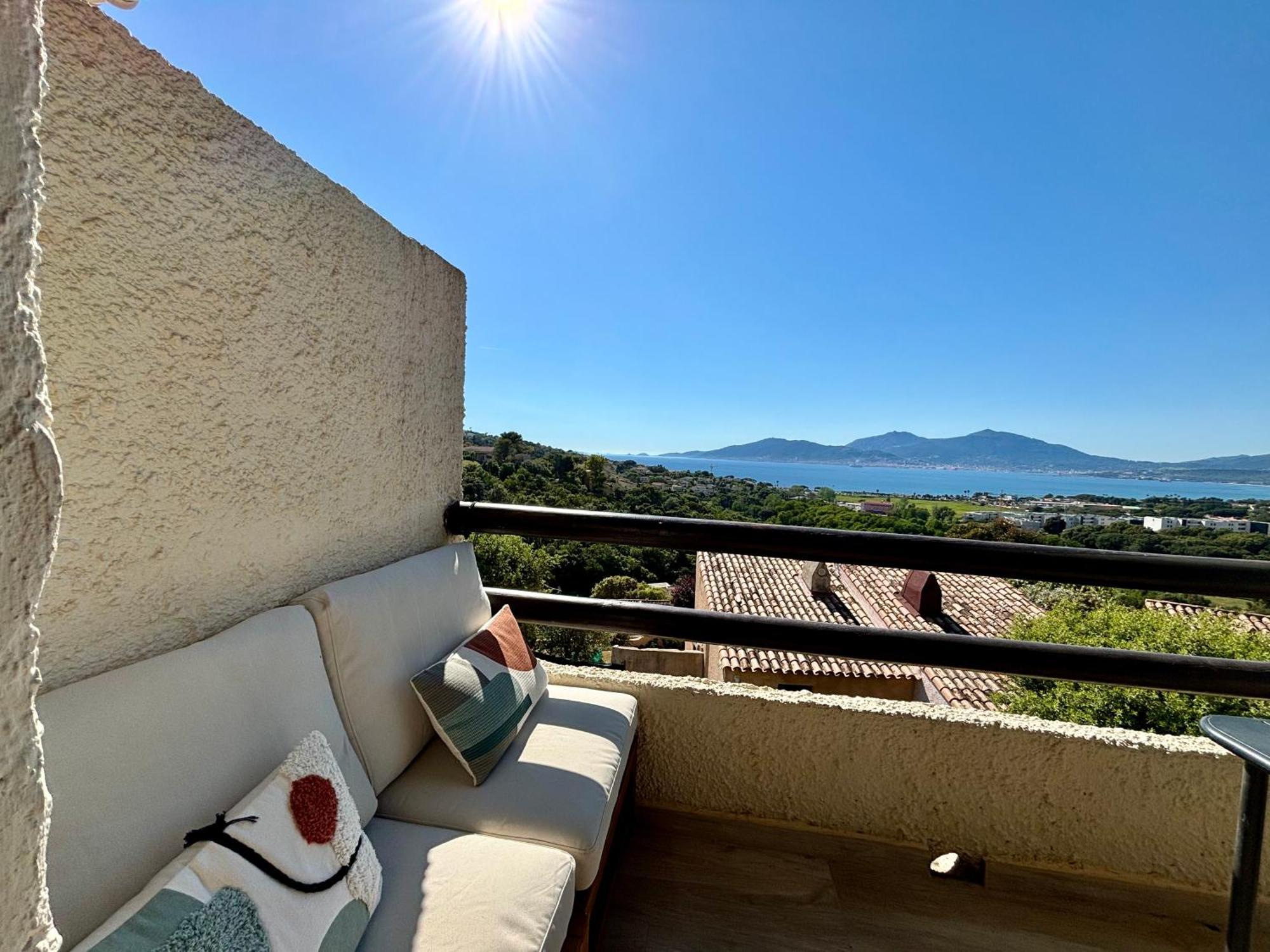 Studio Vue Mer A Porticcio Piscine Et Parking Exterior photo