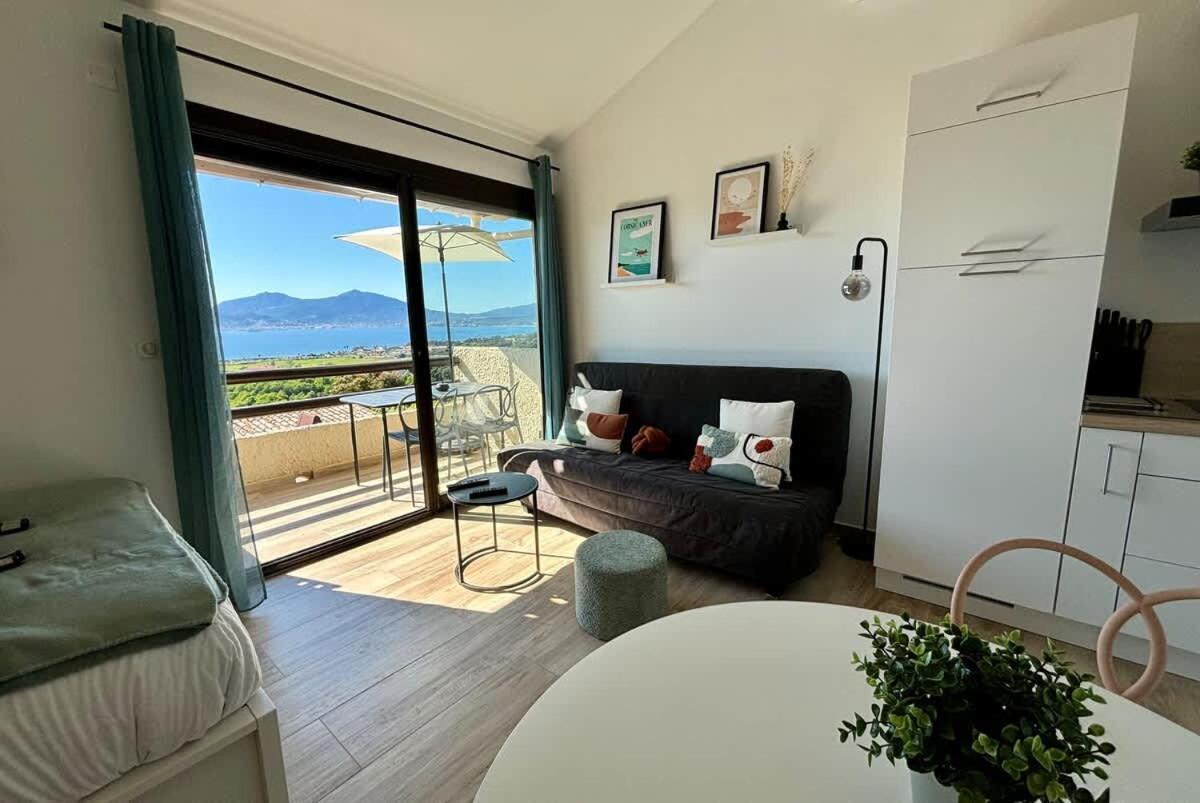 Studio Vue Mer A Porticcio Piscine Et Parking Exterior photo