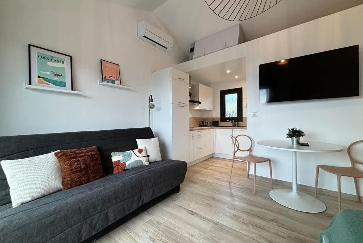 Studio Vue Mer A Porticcio Piscine Et Parking Exterior photo